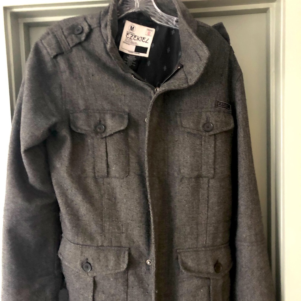 Mens Grey Ezekiel brand jacket. Size medium